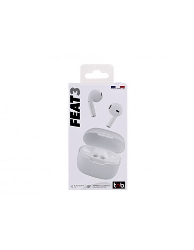 Auriculares tnb feat3 true wireless con microfono color blanco