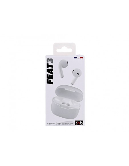 Auriculares tnb feat3 true wireless con microfono color blanco