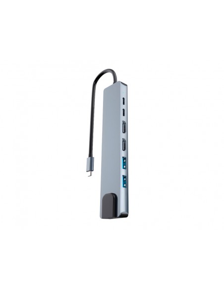 Hub tnb iclik 7 en 1 dual + 4k usb-c color aluminio Hub tnb iclik 7 en 1 dual + 4k usb-c color aluminio