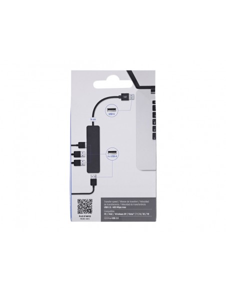 Hub tnb first 4 puertos usb -a 2.0 color negro
