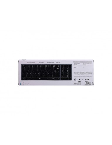 Teclado tnb iclik ultrafino inalambrico color gris