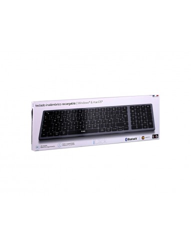 Teclado tnb iclik ultrafino inalambrico color gris