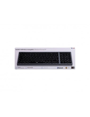 Teclado tnb iclik ultrafino inalambrico color gris