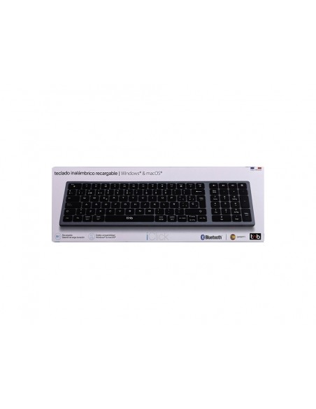 Teclado tnb iclik ultrafino inalambrico color gris Teclado tnb iclik ultrafino inalambrico color gris