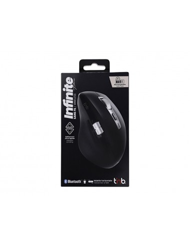 Raton tnb infinite iclik inalambrico doble rueda usb tipo-a 3200 dpi siete botones color negro