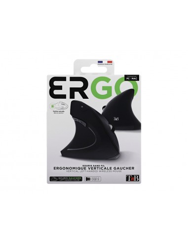 Raton tnb ergo line inalambrico usb tipo-a 1600 dpi seis botones para zurdos color negro