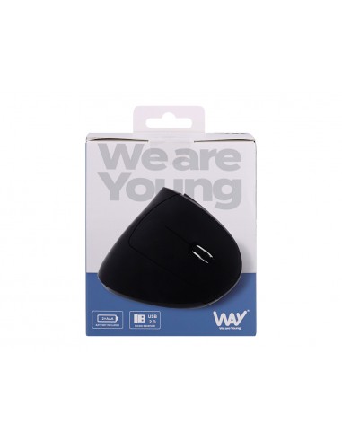 Raton tnb way inalambrico optico vertical 1600 dpi seis botones color negro