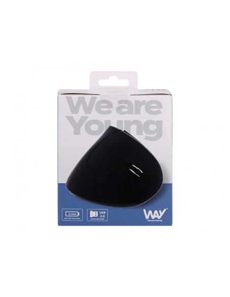 Raton tnb way inalambrico optico vertical 1600 dpi seis botones color negro Raton tnb way inalambrico optico vertical 1600 dpi seis botones color negro