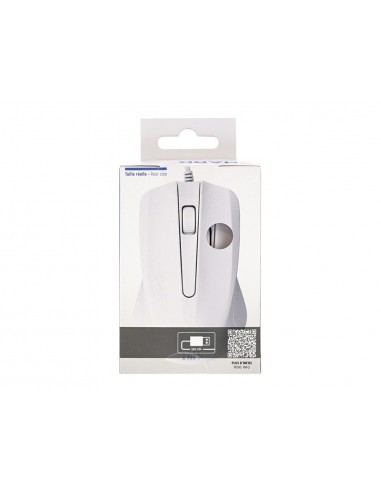 Raton tnb shark optico 1000 dpi mac/pc/linux con cable usb-a color blanco