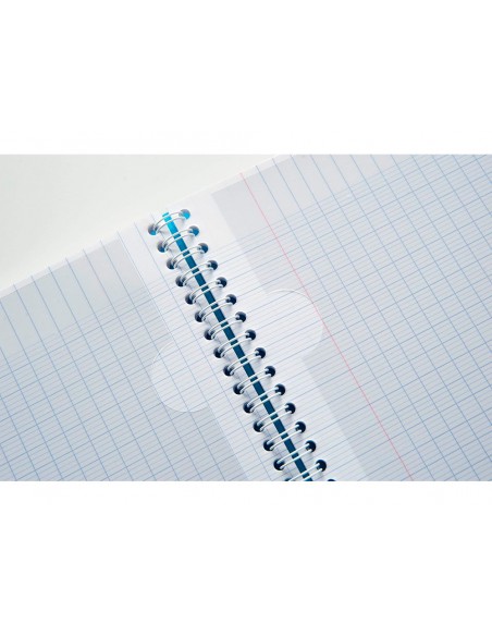 Cuaderno espiral clairefontaine koverbook tapa polipropileno din a4+ 80 hojas cuadro 5 mm banda 4