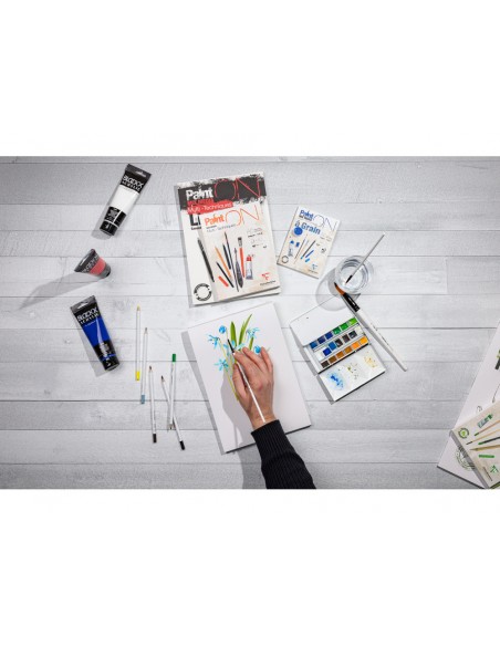 Bloc de dibujo multitecnicas clairefontaine paint on din a5 encolado 40 hojas 250 gr liso