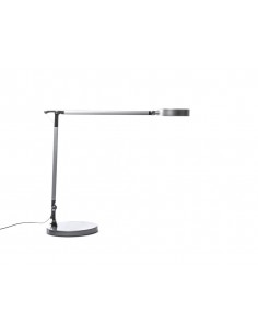 Lampara de escritorio maul led 4 niveles intensidad luz cabezal y brazo inclinable color plata