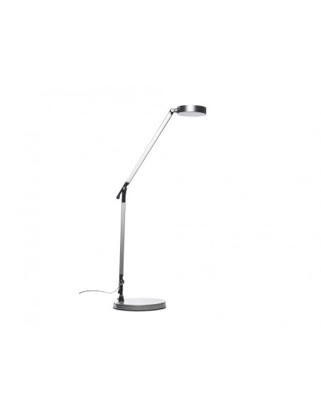 Lampara de escritorio maul led 4 niveles intensidad luz cabezal y brazo inclinable color plata