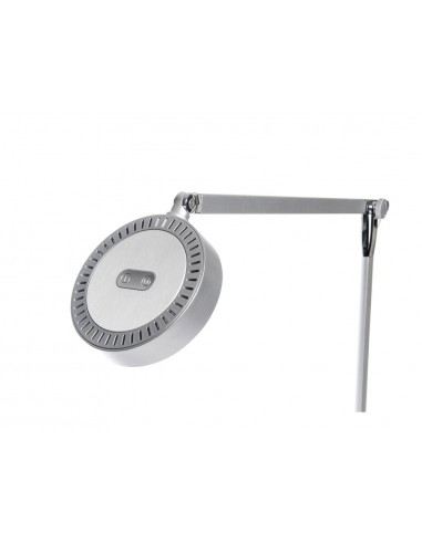 Lampara de escritorio maul led 4 niveles intensidad luz cabezal y brazo inclinable color plata