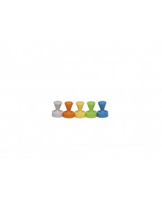 Iman maul conico de neodimio 12,5 cm diametro peso maximo 1,5 kg pack de 10 unidades colores surtidos