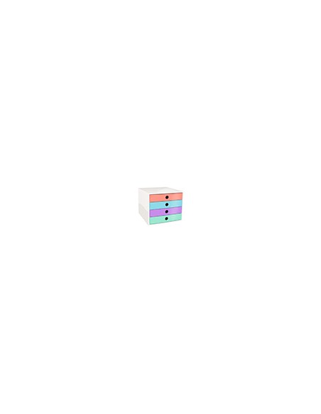 Fichero cajones de sobremesa exacompta filibox candy tidy 4 cajones colores surtidos 348x284x233 mm