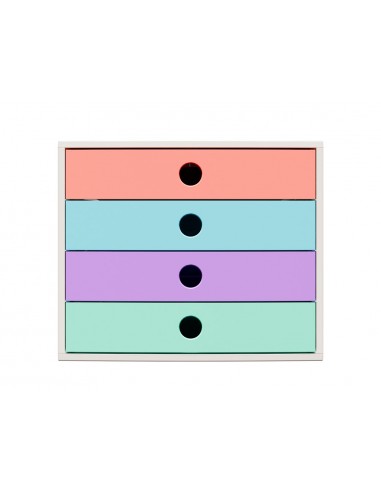 Fichero cajones de sobremesa exacompta filibox candy tidy 4 cajones colores surtidos 348x284x233 mm