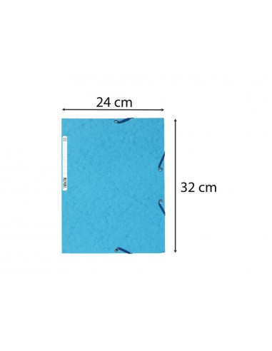 Carpeta exacompta gomas tres solapas carton 400 g din a4 colores surtidos