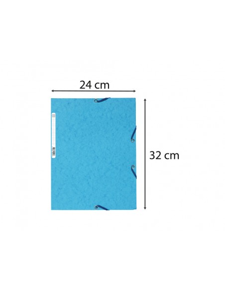 Carpeta exacompta gomas tres solapas carton 400 g din a4 colores surtidos