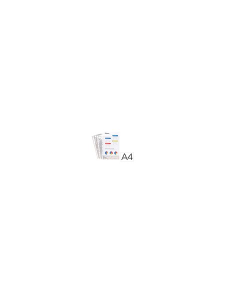 Funda multitaladro exacompta polipropileno 60 mc din a4 cristal paquete de 50 unidades