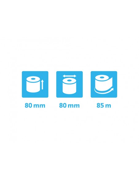Rollo sumadora exacompta termico 80x80 mm 48 g/m2 sin bpa