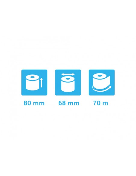Rollo sumadora exacompta termico 80x70 mm 44 g/m2 sin bpa