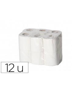 Papel higienico lucart ecologico 17 g 2 capas 20 m mandril 45 mm paquete de 12 rollos