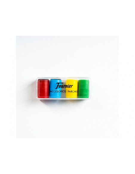 Cubilete parchis/oca fournier con dados y fichas para 4 jugadores