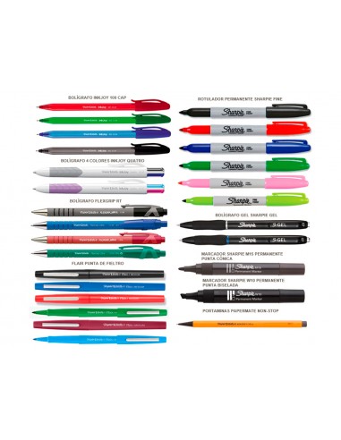 Expositor premium sharpie / papermate sobremesa giratorio con 588 unidades surtidas