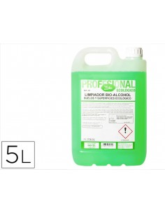 Limpiador multiusos zorka bio-alcohol ecologico suelos y superficies garrafa 5 litros
