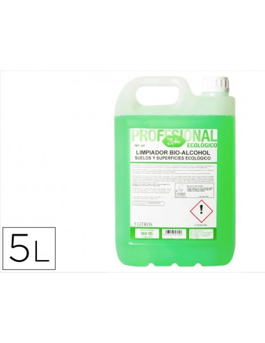 Limpiador multiusos zorka bio-alcohol ecologico suelos y superficies garrafa 5 litros