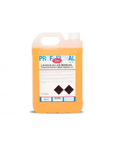 Lavavajillas manual zorka concentrado limon amarillo garrafa 5 litros