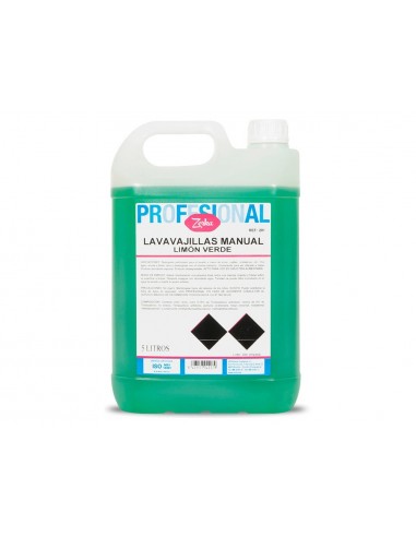 Lavavajillas manual zorka limon verde garrafa 5 litros