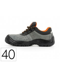 Zapatos de seguridad safetop tormio serraje cuero transpirable suela pu bidensidad s1 p sr talla 40