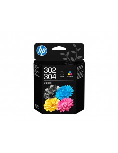 Ink-jet hp pack 302 negro + 304 tricolor