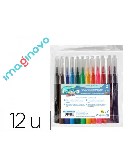 Rotulador para aerografo infantil imaginovo bolsa de 12 unidades colores surtidos