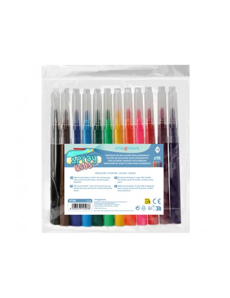 Rotulador para aerografo infantil imaginovo bolsa de 12 unidades colores surtidos