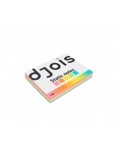 Bloc de notas electrostaticas quita y pon djois 75x100 mm 250 hojas 5 colores surtidos