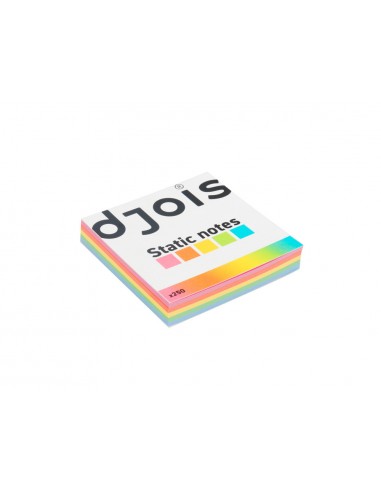 Bloc de notas electrostaticas quita y pon djois 75x75 mm 250 hojas 5 colores surtidos
