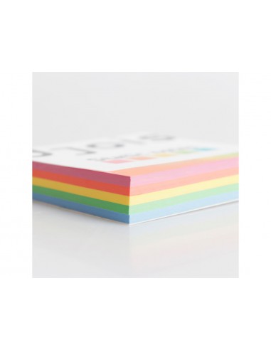 Bloc de notas electrostaticas quita y pon djois 75x75 mm 250 hojas 5 colores surtidos