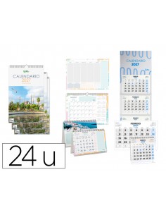 Calendario liderpapel 2027 pack de 24 unidades diseños surtidos