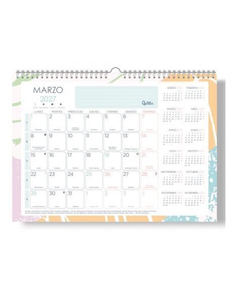 Calendario liderpapel 2027 pack de 24 unidades diseños surtidos