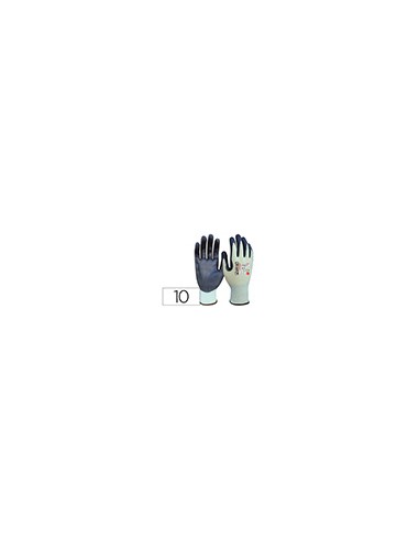 Guantes de polietileno safetop piccut-n en388 anticorte con refuerzo pulgar talla 10
