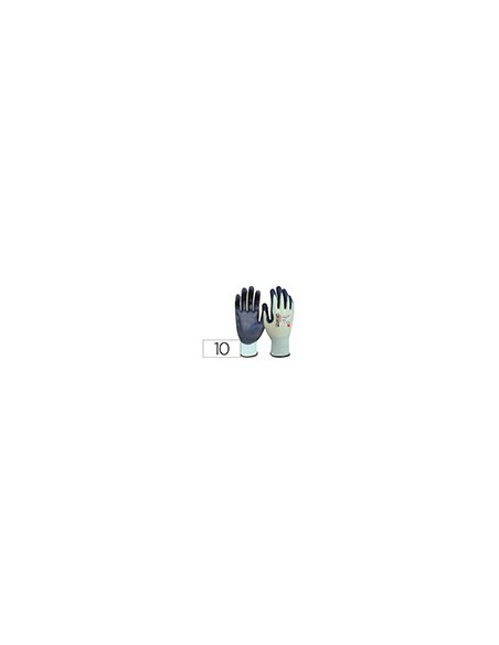 Guantes de polietileno safetop piccut-n en388 anticorte con refuerzo pulgar talla 10