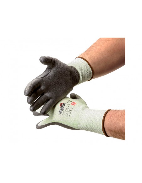Guantes de polietileno safetop piccut-n en388 anticorte con refuerzo pulgar talla 10