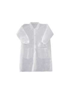Bata de laboratorio safetop lab-coat polipropileno blanco 67x104 cm talla l