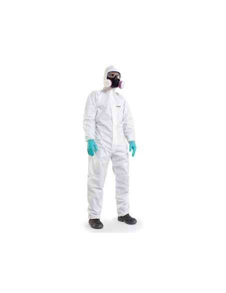 Buzo de trabajo safetop skingard-safe categoria 3 color blanco talla l