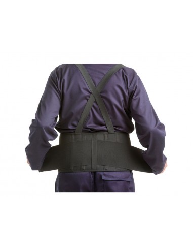 Faja lumbar safetop elastica con velcro y tirantes l