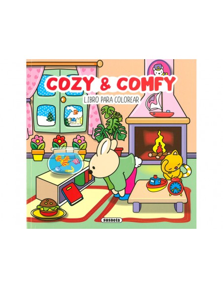 Cuaderno de colorear susaeta 1 cozy&comfy 48 paginas 24,2x24,2 cm