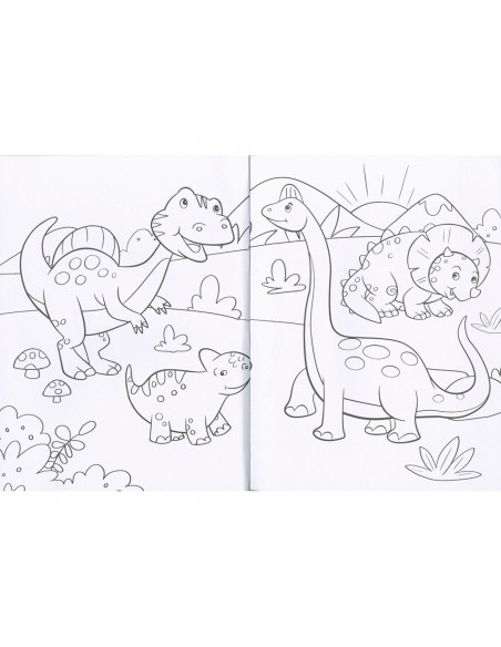 Cuaderno de colorear susaeta dinosaurios 192 paginas 21x28 cm